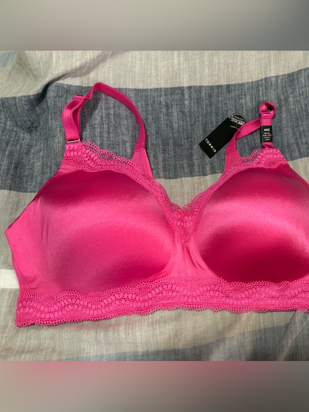 torrid Lace & Smooth Bra in pink